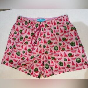 Happy Hour Men's Watermelon Print Pink Green Red Swimming Shorts Regular Fit